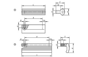 Profilgriffe Aluminium geriffelt